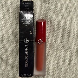 Giorgio Armani Lip Maestro Satin Liquid Lipstick - Deep Red